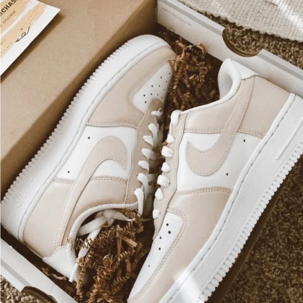 Nude Rare Nike Air Force 1s custom